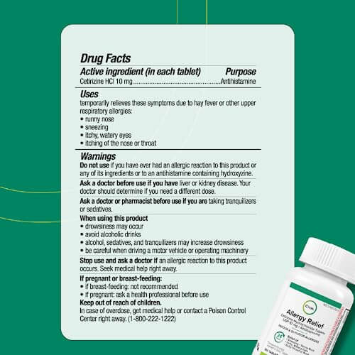 C'rcle Cetirizine 10mgs Hydrochloride Tablets
