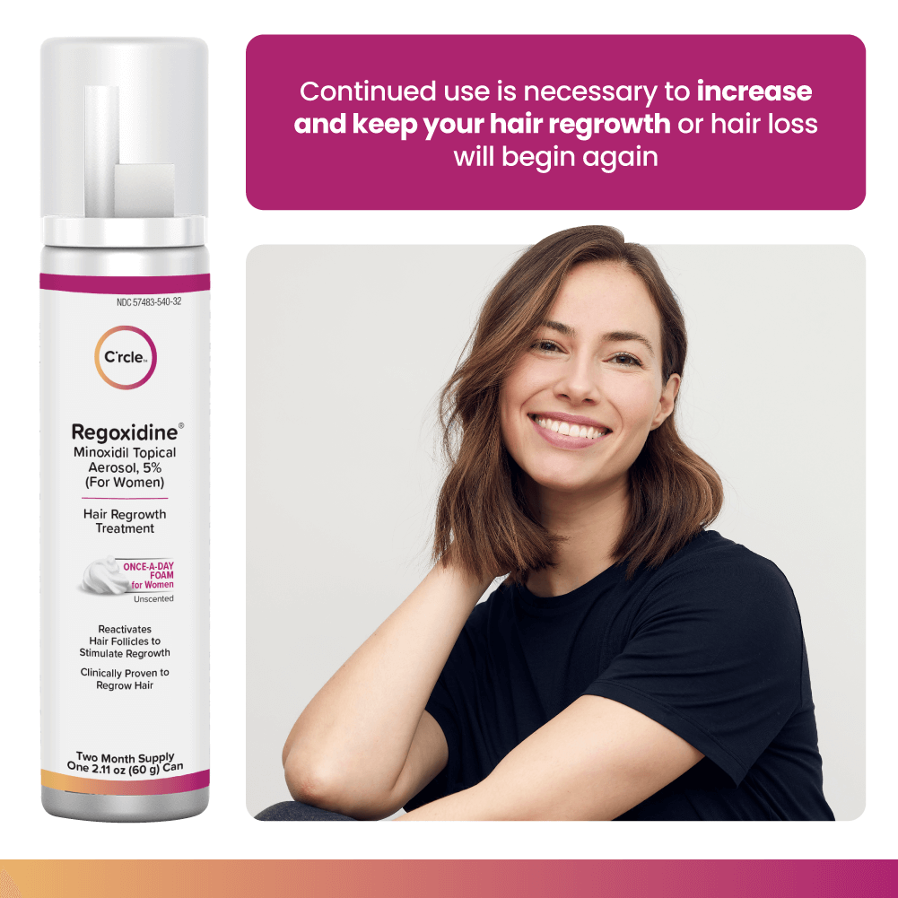 Regoxidine® Women's 5% Minoxidil Foam, 6-Month Supply, Hair Regrowth Treatment