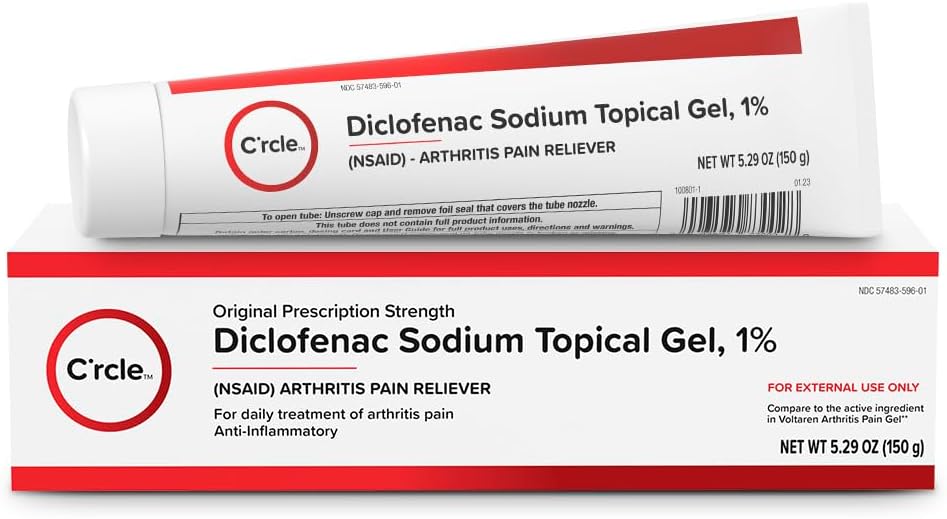 C'rcle Diclofenac Sodium Gel 1% 150g Arthritis Pain Reliever, Topical NSAID