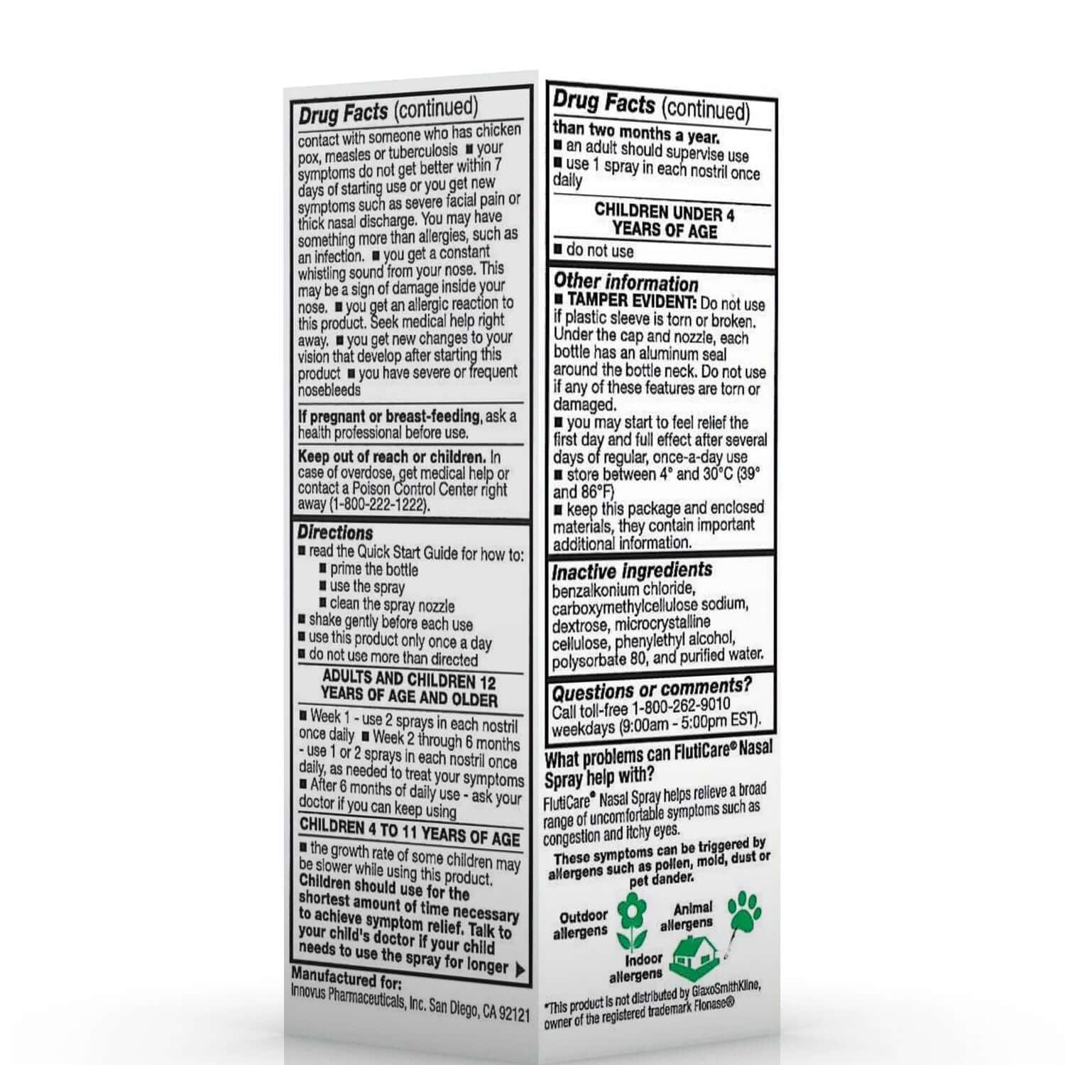 FlutiCare® 24-Hour Allergy Symptom Relief - 120 metered Nasal Spray (50mcg)