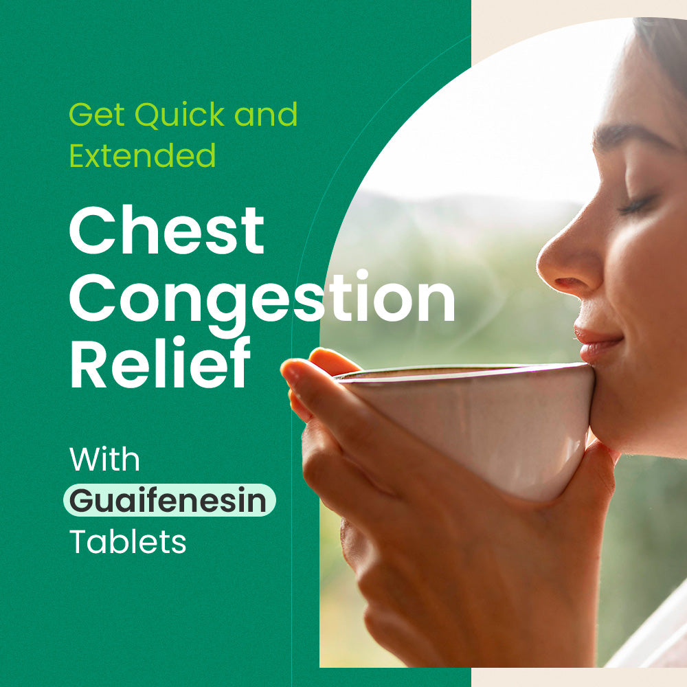 C'rcle Guaifenesin Tablets for Chest Congestion Relief & Expectorant Mucus Relief